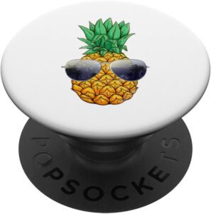 Pineapple Wearing Sunglasses Hawaiian Beaches Hawaii Aloha PopSockets Swappable PopGrip Best Price