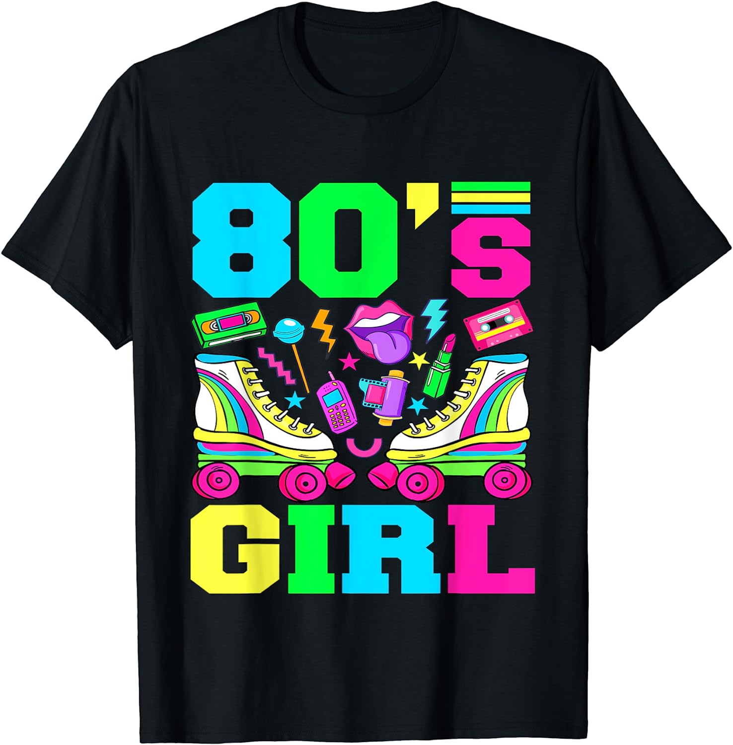 80s Girl 1980s Lover Theme Party Outfit Eighties Costume T-Shirt Best Price